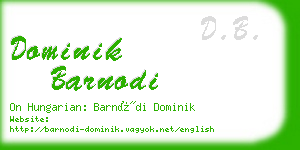 dominik barnodi business card